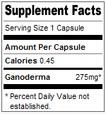 ganoderma supplement facts